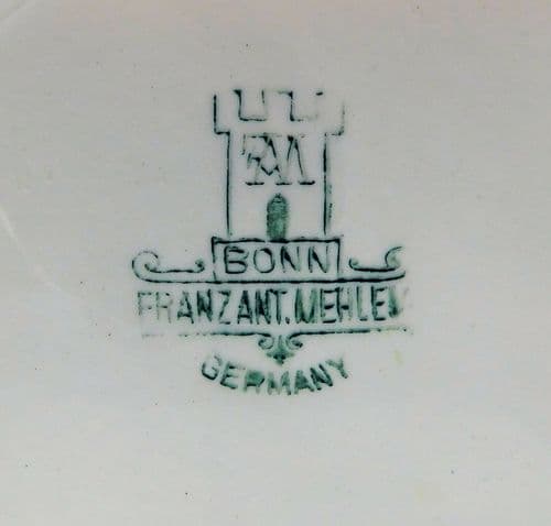 Antique German game bird plate Grouse Franz Anton Mehlem Royal Bonn ptarmigan